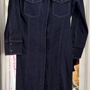 BNWOT ZARA Denim Dress Navy Medium